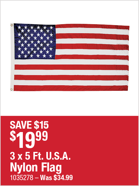 3x5 Ft. USA Nylon Flag
